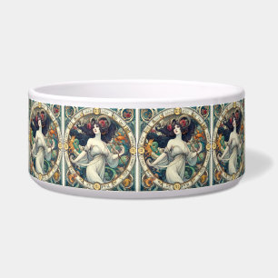 AI assisted Art Deco Bowl design of lady