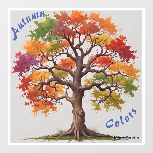AI Autumn Colours Window Cling Decal (Sheet)