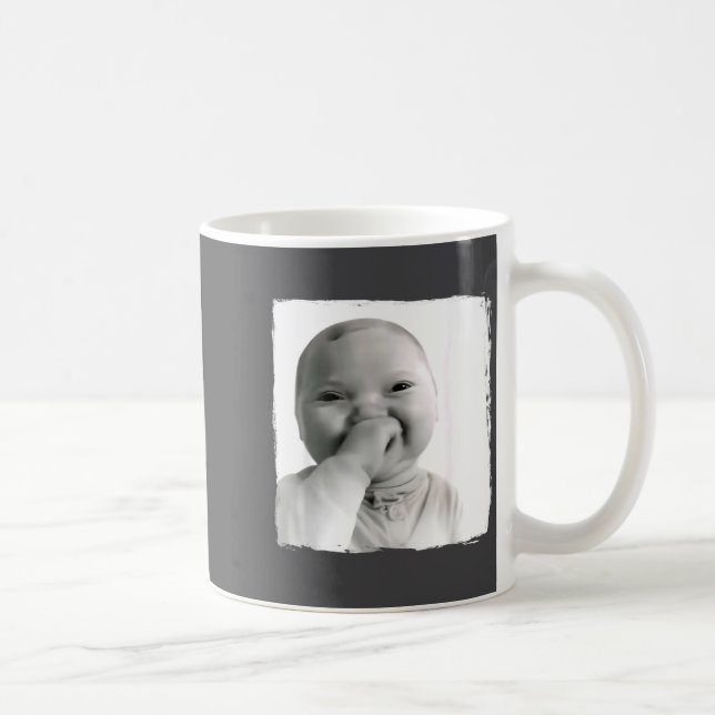 Ai Baby Giggling Holding Back Laugh Funny Viral Ge Coffee Mug (Right)