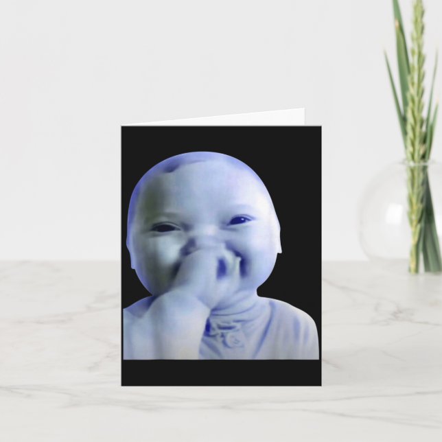 Ai Baby You Swear Meme Funny Laughing Baby Meme Br Card (Front)