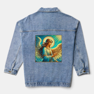 AI Beautiful Angel Expressionist Effect  Denim Jacket