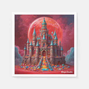 AI Candy Castle Napkins