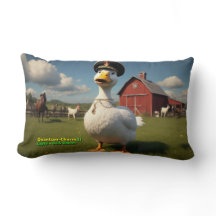 AI Captain Duck Dancer 01 Throw Pillow