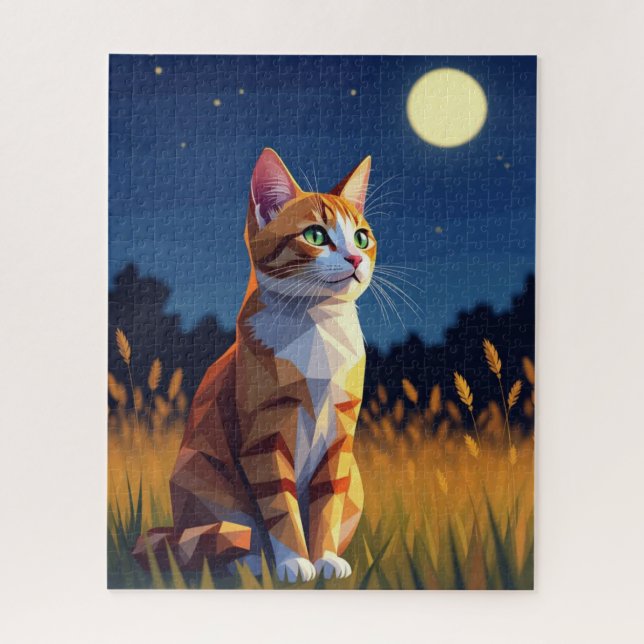 AI Cat looking Puzzle (Vertical)