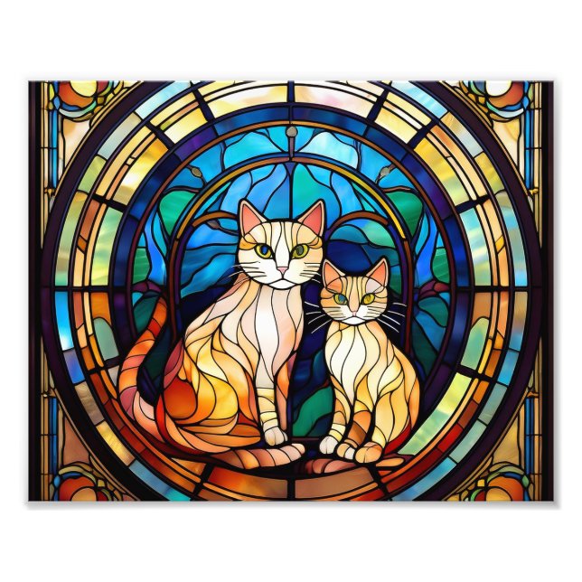 AI Cat Window Photo Print (Front)