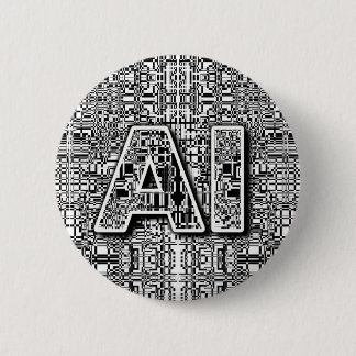AI Chip Art 6 Cm Round Badge
