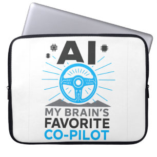AI Co-Pilot – My Brain’s Smart Partner Laptop Sleeve