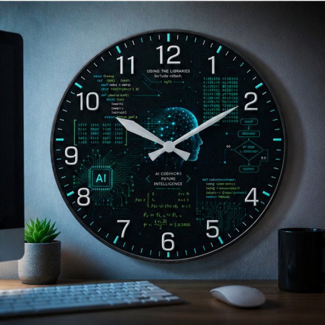 AI Coding Programming Computer Science Software  Large Clock (Creator Uploaded)