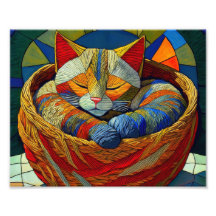 AI Cubism Cat Photo Enlargement