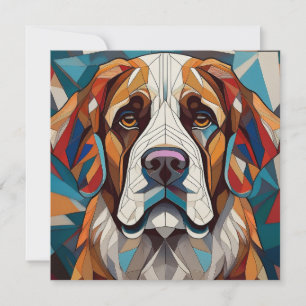 AI Cubism Dog Holiday Card