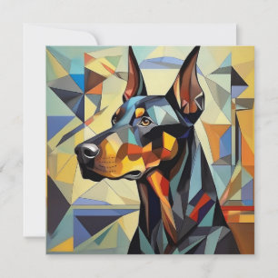 AI Cubism Dog Holiday Card