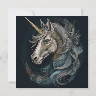 AI Dark Unicorn Holiday Card