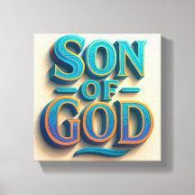 Ai design Son of God Stretched Canvas print