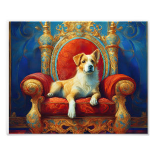 AI dog throne Photo Print