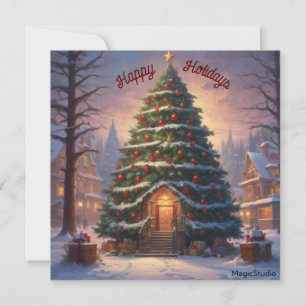 AI Downloadable Door in a Christmas Tree Card