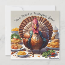 AI Downloadable Thanksgiving Dinner Card