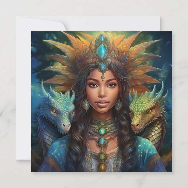 AI Dragon Holiday Card (Front)