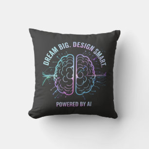 AI Dream Big Pillow–Futuristic Home Decore Cushion