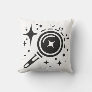 AI emblem Sparkle stars, beacon of the digital age Cushion