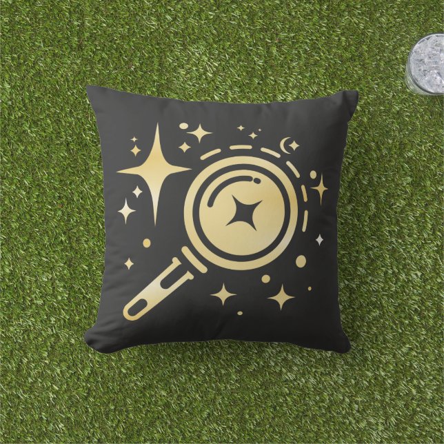 AI emblem Sparkle stars, beacon of the digital era Cushion (Grass)