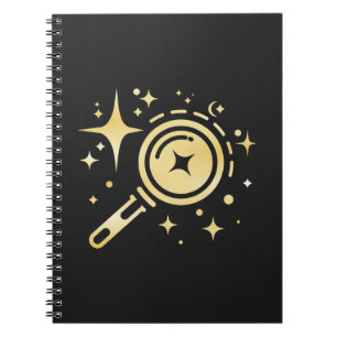 AI emblem Sparkle stars, beacon of the digital era Notebook