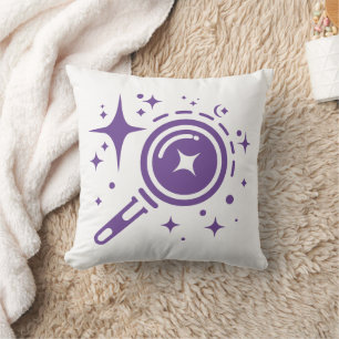 AI emblem Twinkle stars, beacon of the digital age Cushion