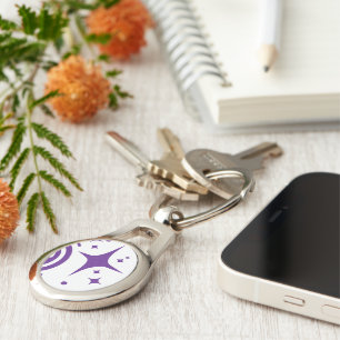 AI emblem Twinkle stars, beacon of the digital age Key Ring