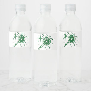 AI emblem Twinkle stars, beacon of the digital age Water Bottle Label