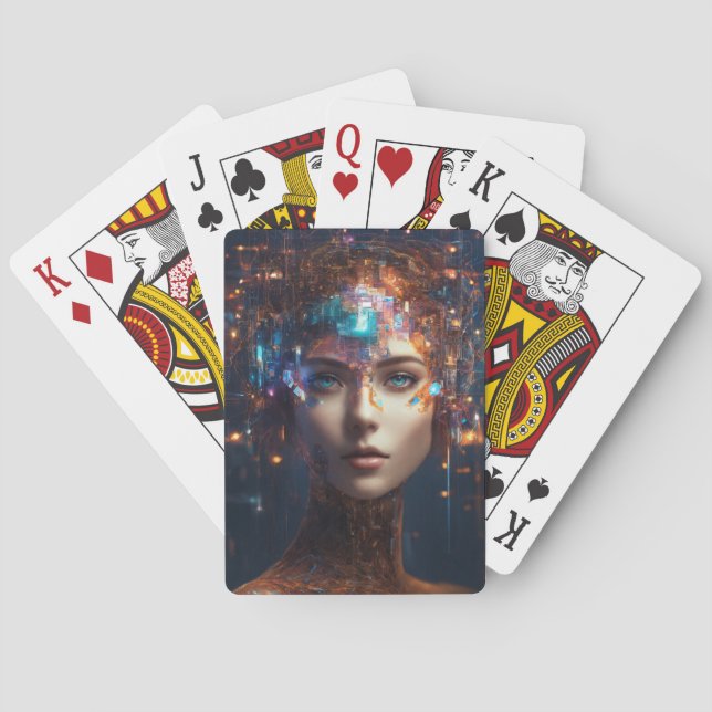 AI Face Poker Deck" Playing Cards (Back)