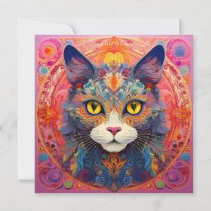AI Flower Cat  Holiday Card