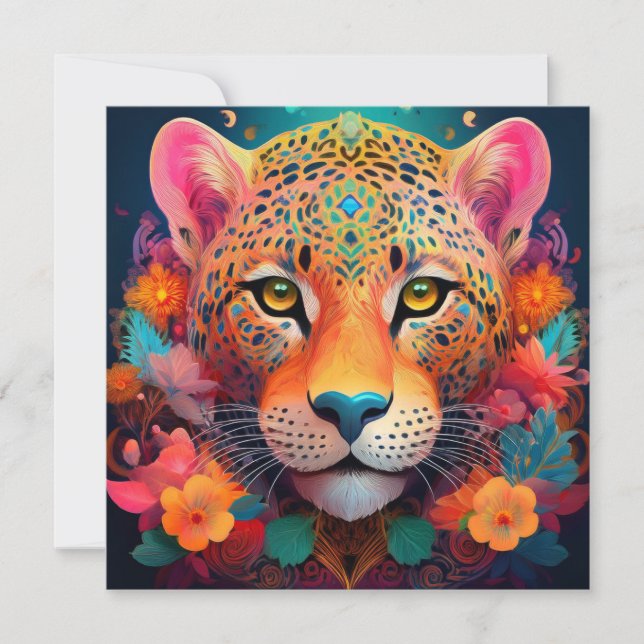 AI Flower Cat Holiday Card (Front)