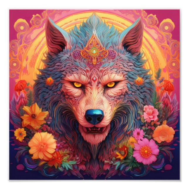 AI flower werewolf  Photo Print (Front)