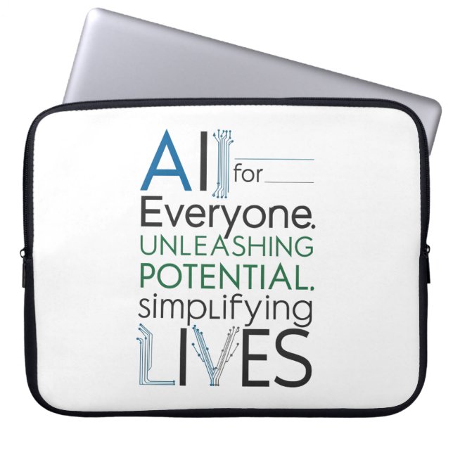 AI for Everyone Laptop Sleeve (Front)