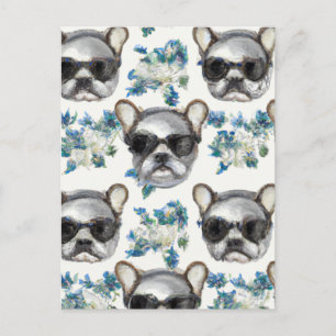 AI French Bulldog Pattern Postcard