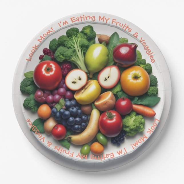 AI Fruit & Veggie Paper Plates (Front)