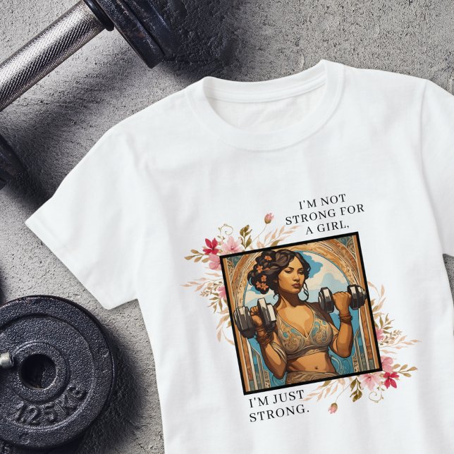 AI GEN Female Weight Lifter Inspirational T-Shirt (Creator Uploaded)