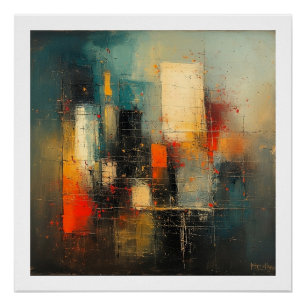 Ai generated abstract and resilient city poster