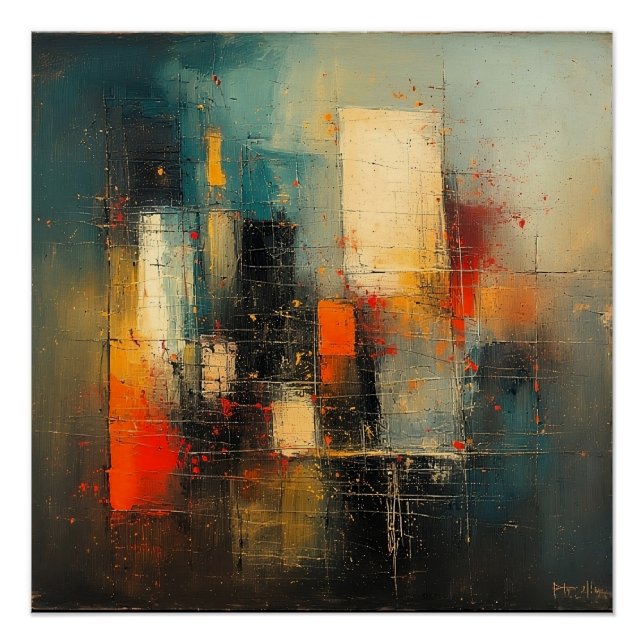 Ai generated abstract and resilient city poster (Front)