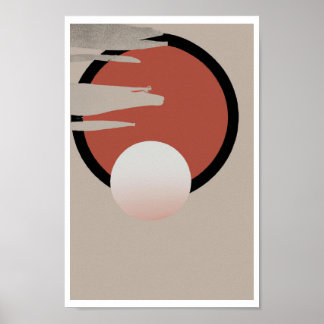 AI Generated Abstract Art Minimalist Neutral Poster