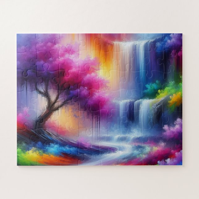 AI Generated Abstract Landscape Oversized Pieces Jigsaw Puzzle (Horizontal)