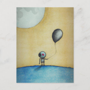 AI generated art of an astronaut with a balloon Postcard