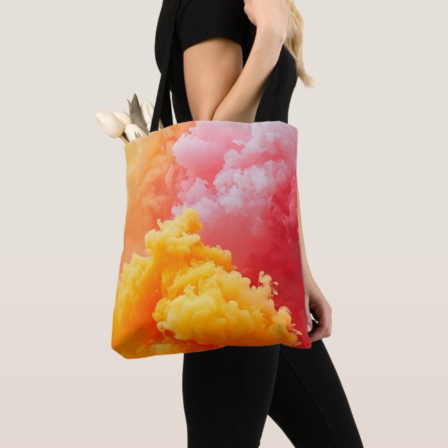 AI-Generated Coloured Thin Smoking Tote Bag (Close Up)