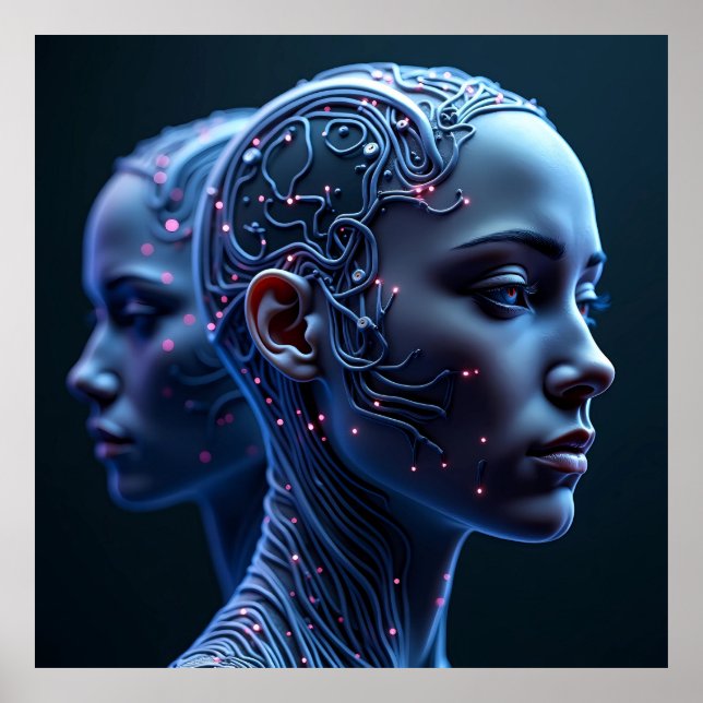 AI-Generated Cyberpunk Poster  (Front)