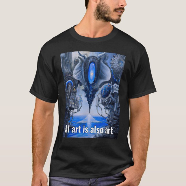 AI generated is also great blue machine T-Shirt (Front)