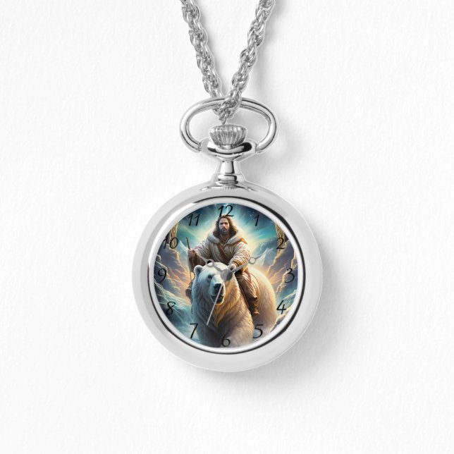 (AI Generated ) Jesus on a polar bear  Watch (Front)