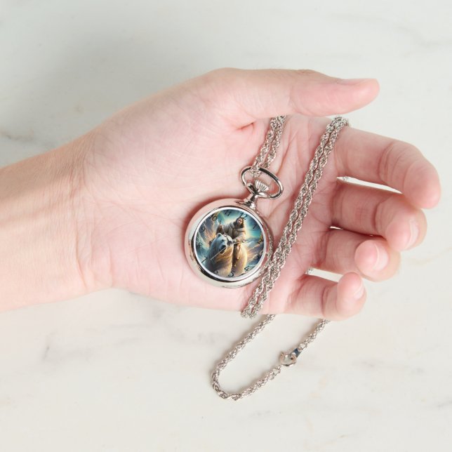 (AI Generated ) Jesus on a polar bear  Watch (Hand)