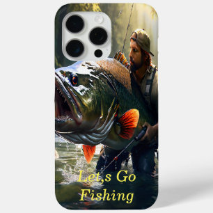 (ai generated) lets go river fishing  iPhone 15 pro max case