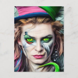 AI Generated Mad Hatter Fantasy Postcard