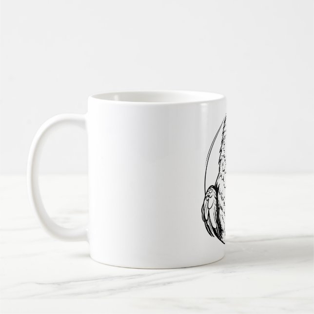 ai generated parrot logo coffee mug (Left)