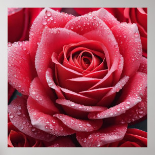 AI-Generated Rose Poster - Unique Art Design